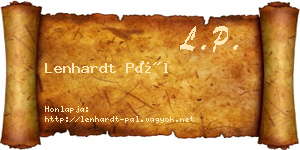 Lenhardt Pál névjegykártya